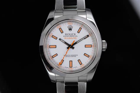 swiss rolex milgauss replica|rolex milgauss 116400 white dial.